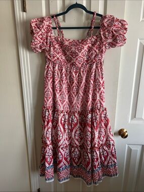 Ash & Eden Cotton Sanganer-Block Print Dress